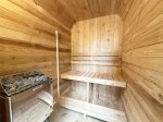 Relax at the end of the day in the two person sauna